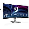 34b2u5600c monitor curvo wqhd da 34 pollici regolabile in altezza (3440x1440 120hz hdmi displayport