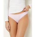 brasiliana in cotone elasticizzato con pizzo vicky / rosa / s rosa