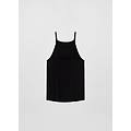 - tank top a costine sottili donna nero taglia m