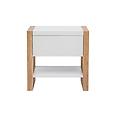comodino design colore bianco e quercia armel