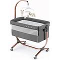 925 t163 lettino culla neonato da campeggio viaggio portatile fianco letto per co-sleeping con ruote