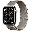 watch series 11 gps + cellular 42mm cassa titanio con loop in maglia milanese