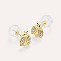 orecchini lobo claire oro giallo cubic zirconia collezione claire oro giallo