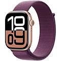 watch 10 46mm gps + cellular cassa in alluminio oro rosa con sport loop prugna