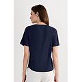 maglia manica corta in fresh bamboo donna blu taglia s