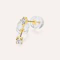 orecchini lobo punto luce claire oro giallo cubic zirconia collezione claire oro giallo