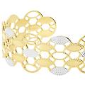 bracciale rigido medium in bronzo dorato con cerchi collezione green tea giallo