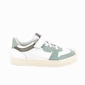 sneakers da bambino bianco e verde con strap taglia 34