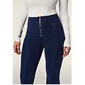 jeggings wr. up a zampa con cuciture centrali e vita alta dark jeans-seams on tone donna small