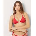 triangolo costume scorrevole rosso senza ferretto coppe estraibili essentials / rosso / 4 rosso