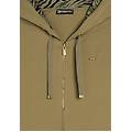 felpa con cappuccio animalier e zip frontale aloe zebra animalier donna extra small