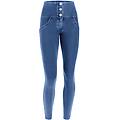 jeggings push up wr. up 7/8 superskinny vita alta con bottoni light blue-seams on tone donna extra