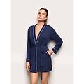 vestaglia manica lunga con tencel modal daily / blu scuro / m/l blu scuro