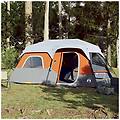 - tenda famiglia led 9 persone grigio/arancione rilascio rapido