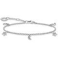- bracciale con stella e luna in argento sterling 925 e argento colore argento cod.