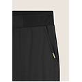 pantaloni sportivi gamba dritta con coulisse e tasche nero donna large