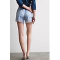 pantaloncino in seta con pizzo donna azzurro taglia s