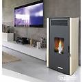 stufa a pellet ad aria ada air 6 kw bianca in classe a+ wifi ready