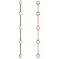 orecchini pendenti constella taglio round bianchi placcato color oro rosa os