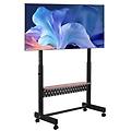 carrello porta tv con rotelle per schermo da 1397-2540 mm supporto per monitor altezza regolabile