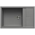 - lavello unico 310 granitek 78x50 cm 1 vasca con gocciolatoio colore grigio cemento 48