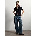 - pantaloni in puro cotone denim balloon donna blu denim taglia 38