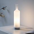 just light. lampada da tavolo bottle bianco opalino vetro e14