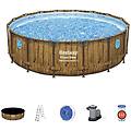 - piscina tonda power steel swim vista series con oblò 488x122 56725