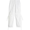 pantaloni cargo da donna in tessuto popeline tinto capo