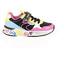 sneakers da bambina nero e fuxia con strap taglia 24