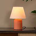 lampada da tavolo macia terracotta/colore naturale 27 cm ceramica/tessuto