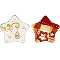 set 2 piattini dessert a forma di stella in porcellana thunland