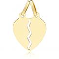 ciondolo doppio con cuore spezzato da spezzare oro giallo 803321703331