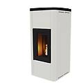 stufa a pellet ad aria ventilata mida air 8 s1 8 kw in acciaio e ghisa colore white cod. 7122016