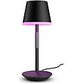 hue white and color ambiance go lampada smart da tavolo ricaricabile nera wireless
