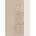 pantaloni cargo in popeline con ricami sangallo sulle tasche irish cream donna large