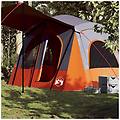 - tenda campeggio cabina 5 persone grigio arancione impermeabile