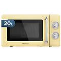 CECOTEC forno a microonde meccanico da 20 litri proclean 3010 retro yellow. in 6 livelli timer fino a 30