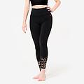 leggings donna danza vita alta traspiranti neri