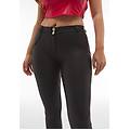 pantaloni push up wr. up 7/8 superskinny similpelle ecologica nero donna large