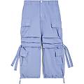pantaloni cargo da bambina in cotone tinto capo