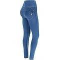 jeggings push up wr. up skinny vita alta tessuto organico clear jeans-yellow seams donna extra