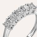 anello riviere diamade oro bianco diamante lab-grown collezione diamade misura 54 oro bianco