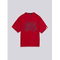 t-shirt in jersey con lettering