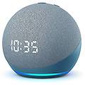 echo dot (4ª generazione) altoparlante intelligente con orologio e alexa ceruleo
