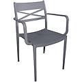 milanihome. it poltrona moderna in polipropilene cm 55 l x 55 p x 81 hdi color grigio scuro 55 x 81
