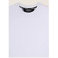 t-shirt regular fit con inserti a contrasto bianco uomo small