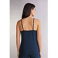 top con spalline sottili in micromodal donna blu taglia s