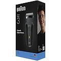 BRAUN shaver series 3 rasoio elettrico 300 blk/blk grigio