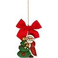 addobbo natalizio babbo natale con albero grande
